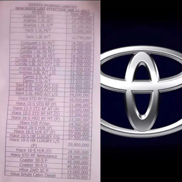 Check out Toyota Nigeria